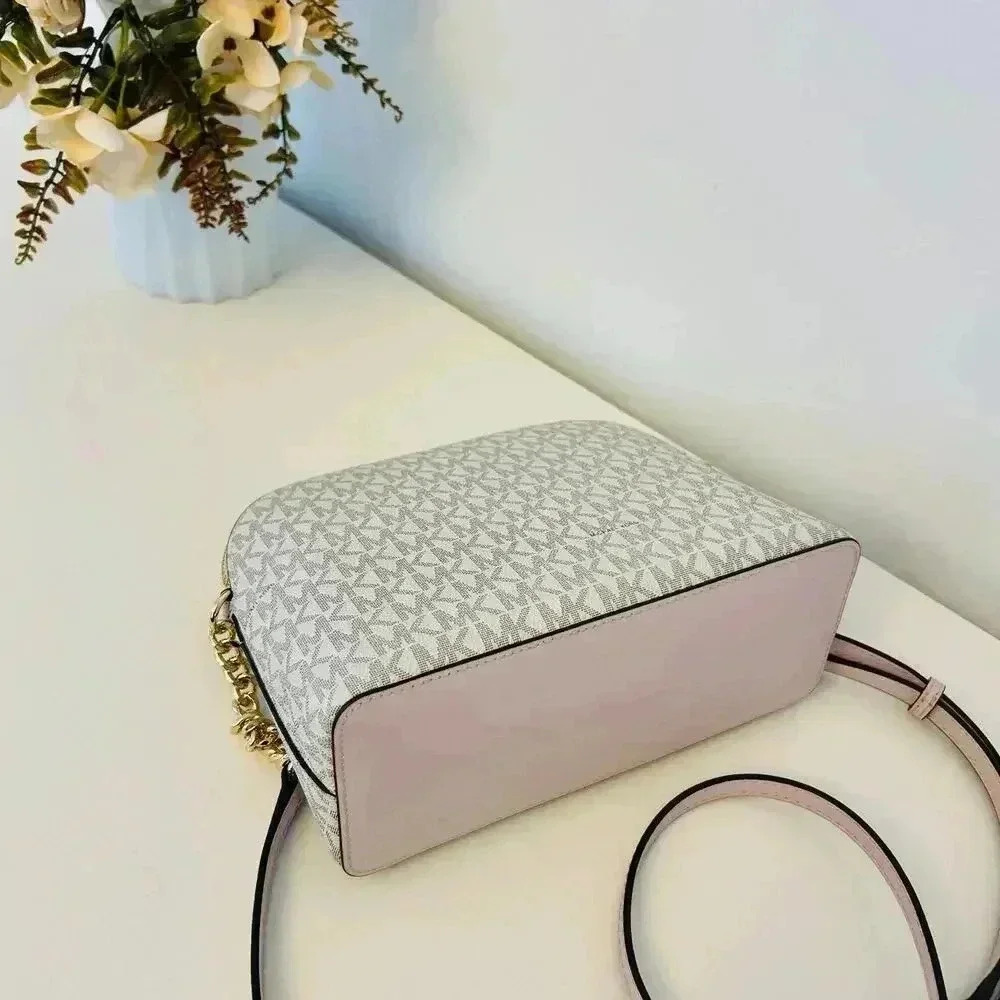 Michael Kors Jet Set Travel Medium Logo Dome Crossbody Bag MK - Picture 5 of 9